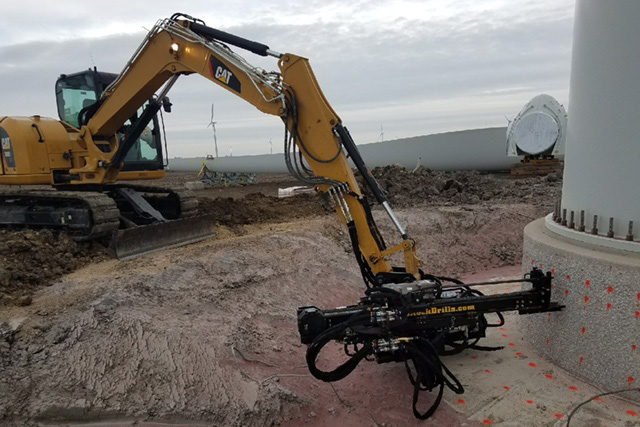 Word Rock Drill Excavator Attachment